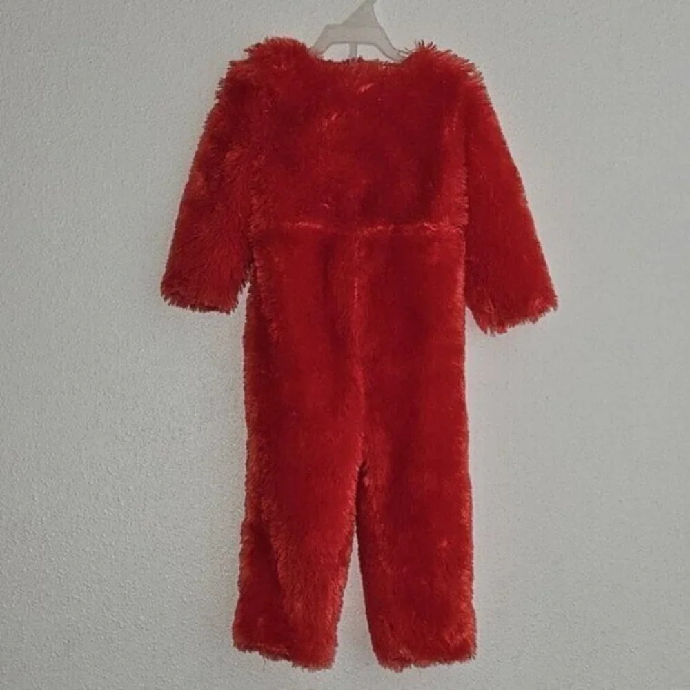 Elmo Sesame Street Halloween Costume Baby 12-18 Months Furry Plush Jumpsuit Only